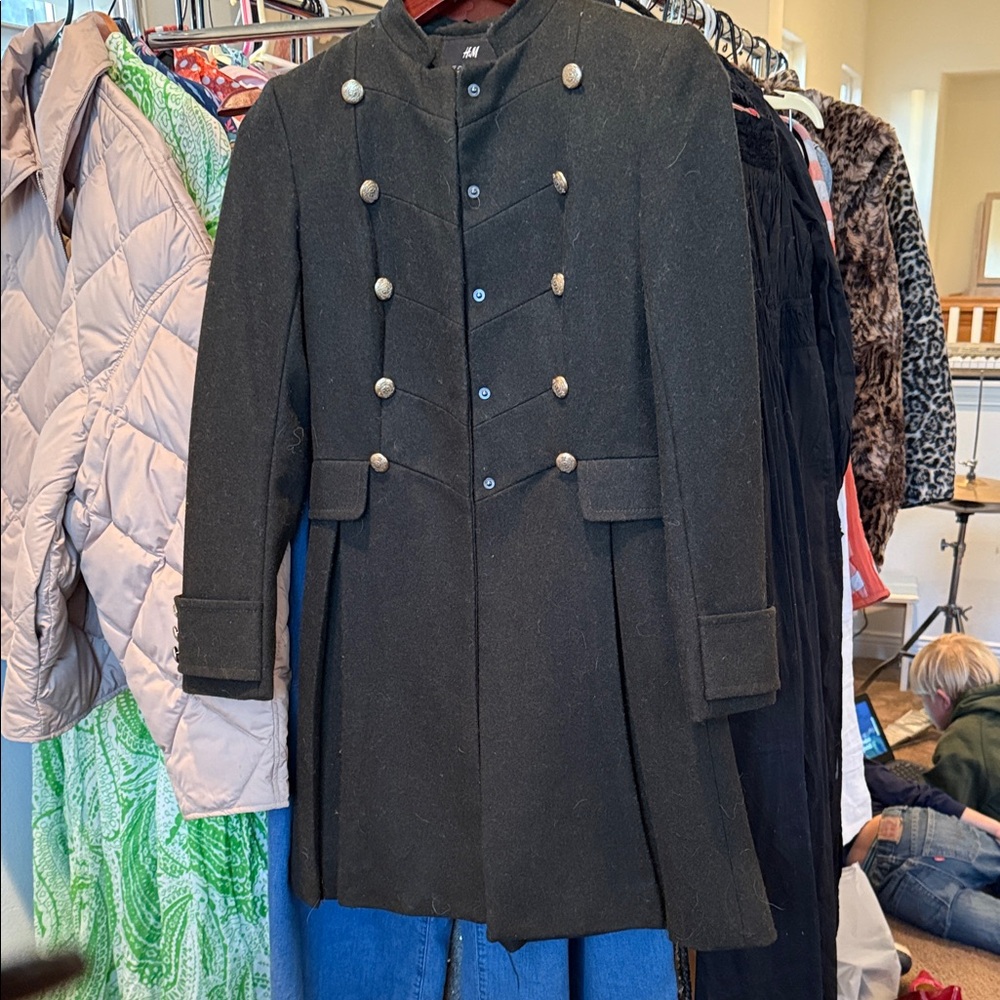 H&M Black Military-Inspired Jacket